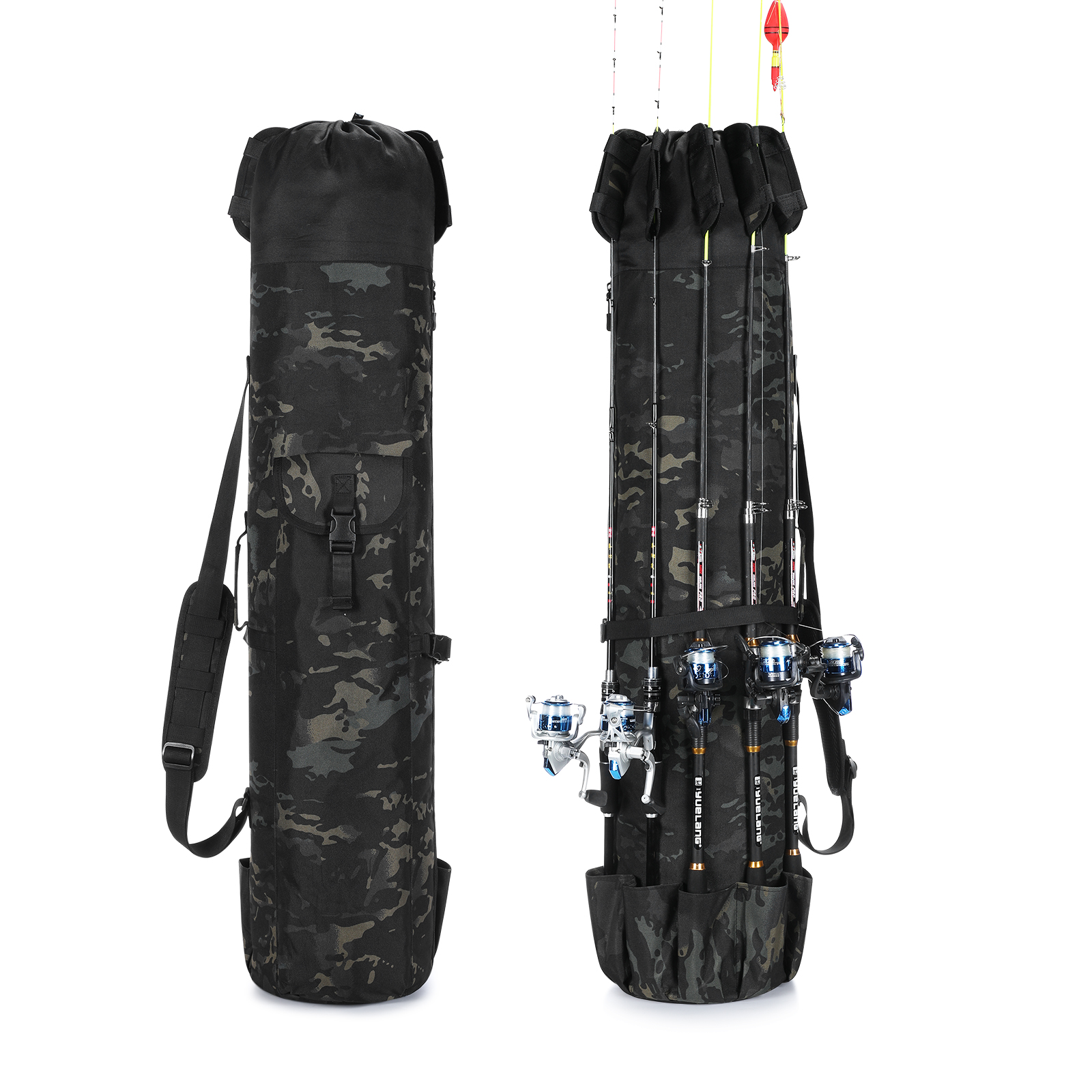 Fishing Backpack with Rod Holder Waterproof Large Storage Luggage Bag Tackle Bag - Picture 28 of 28