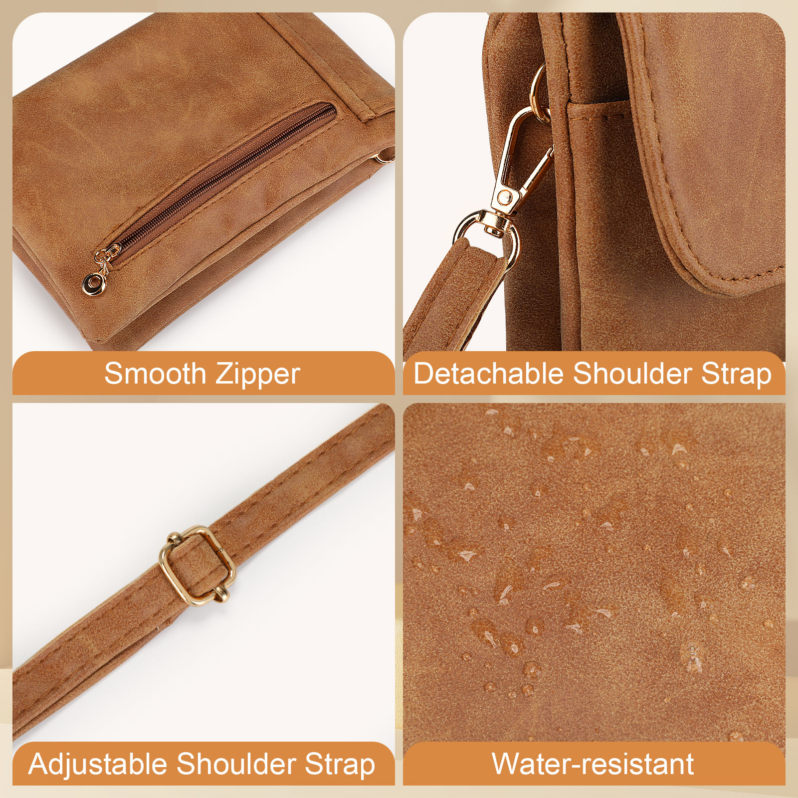 Women's mobile phone bag small shoulder bag leather phone purse - Picture 18 of 24