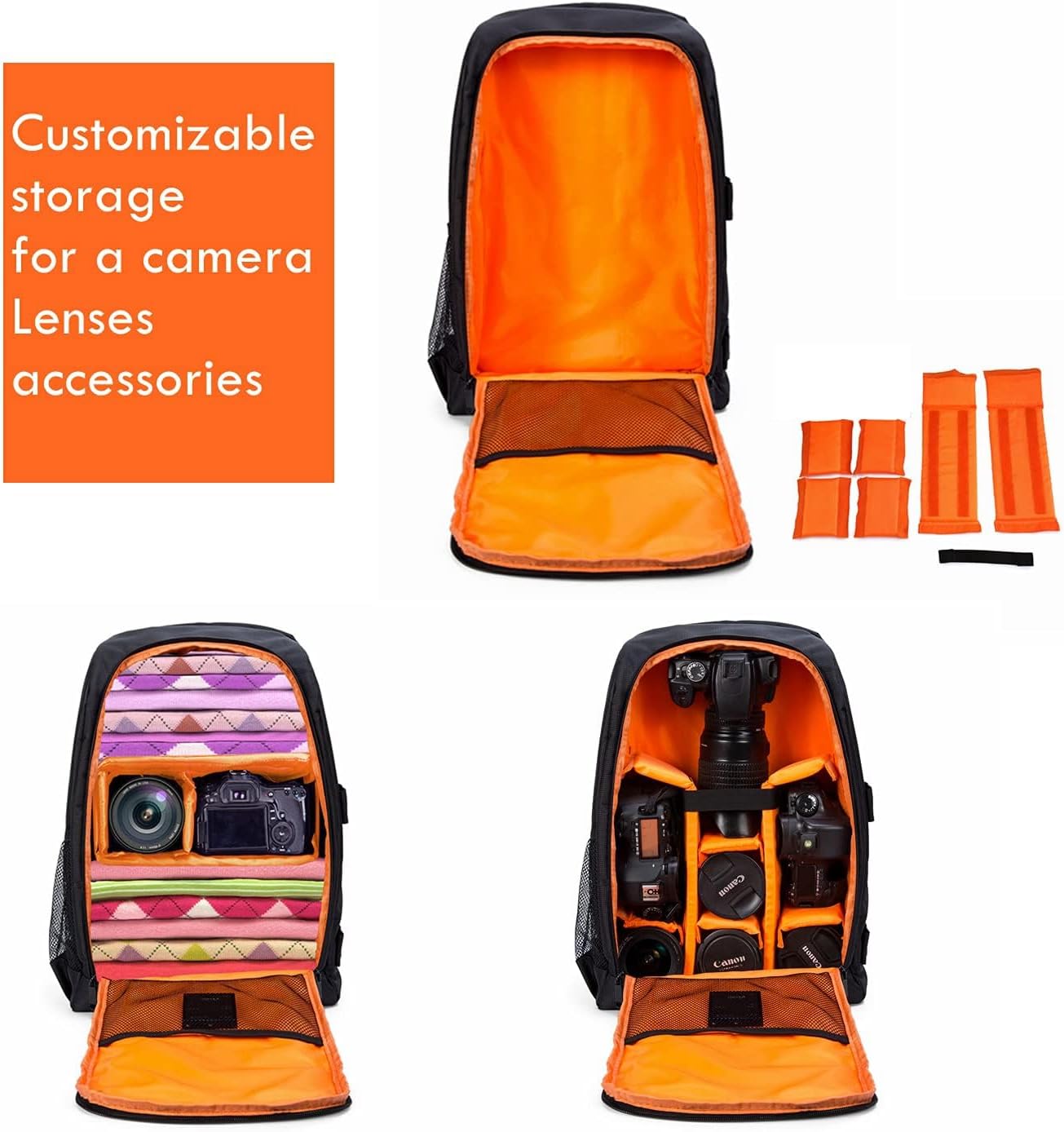 Camera Backpack Photography Bag with Laptop Room/Tripod Holder for DSLR SLR