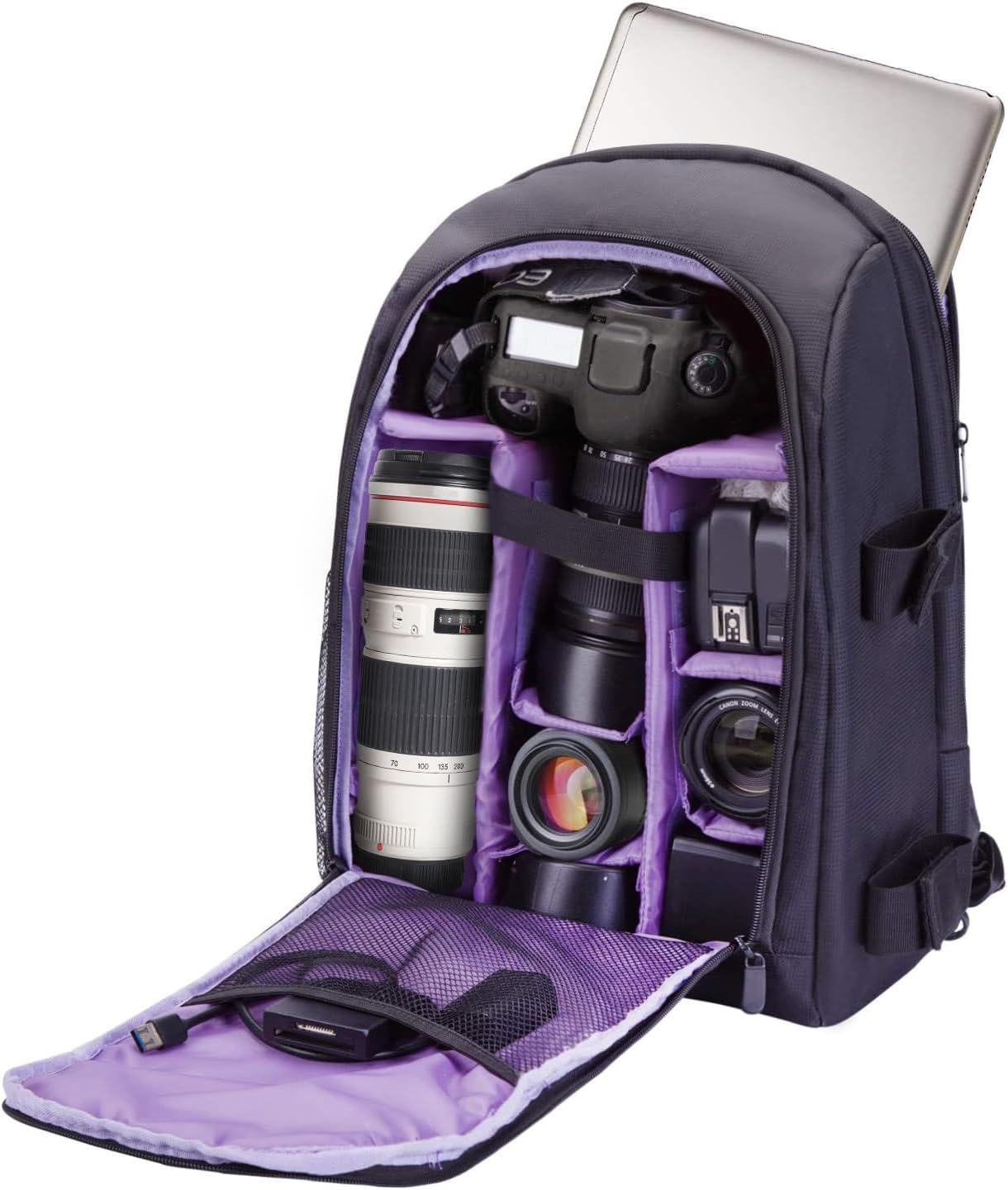 Camera Backpack Photography Bag with Laptop Room/Tripod Holder for DSLR SLR