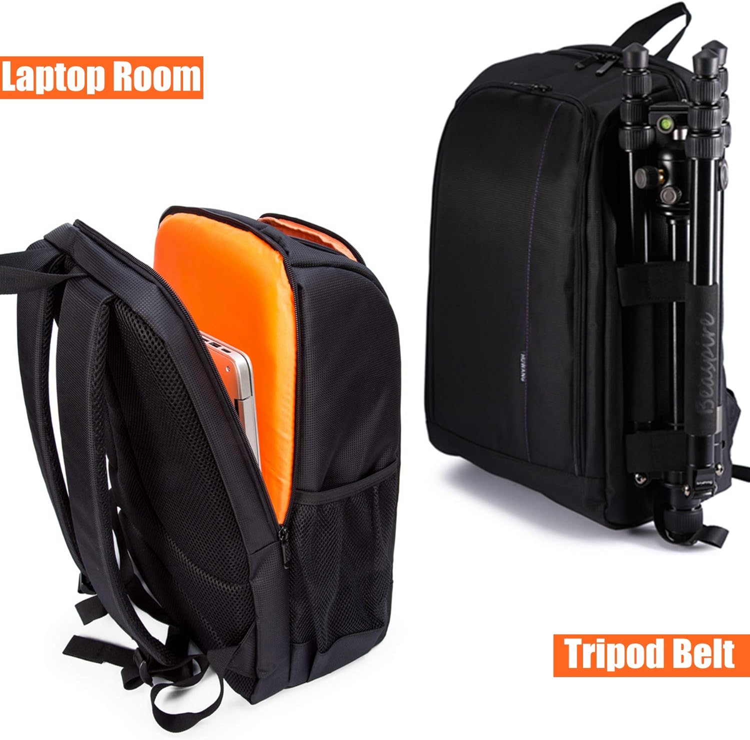 Camera Backpack Photography Bag with Laptop Room/Tripod Holder for DSLR SLR