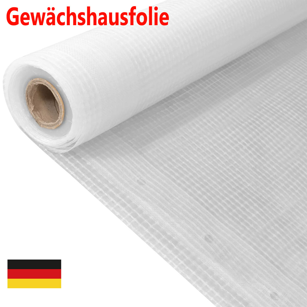 GITTERPLANE TRANSPARENT CA. 200g|m² Mit Ösen - Plane Gewächshaus