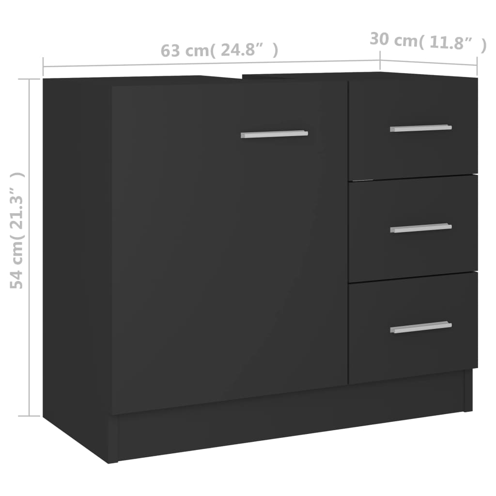 Waschbeckenunterschrank Badezimmerschrank Waschtisch Unterschrank Badschrank - Bild 24 von 97