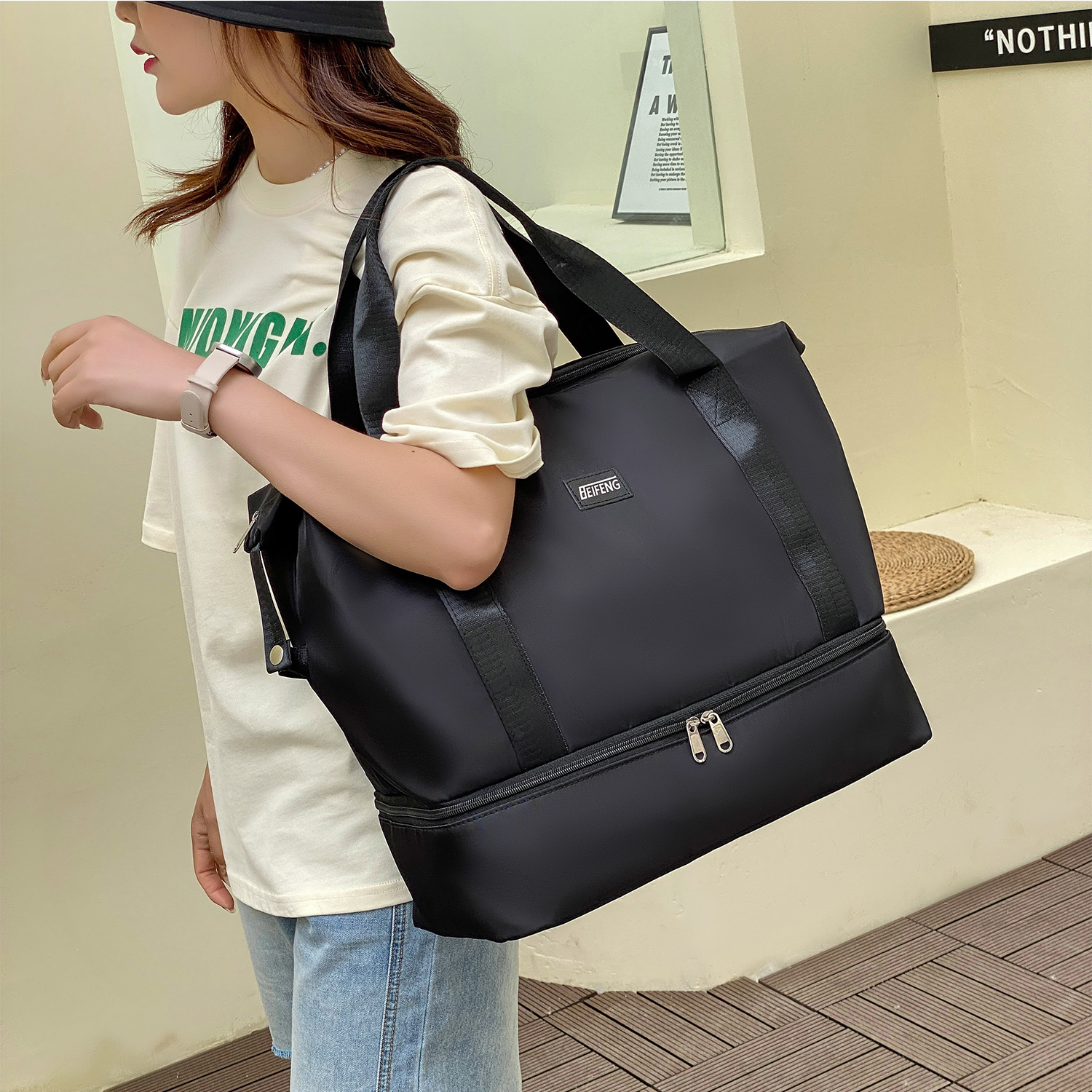 Women Large Sport Duffle Bag Waterproof Luggage Tote Gym Handbags Travel Bags