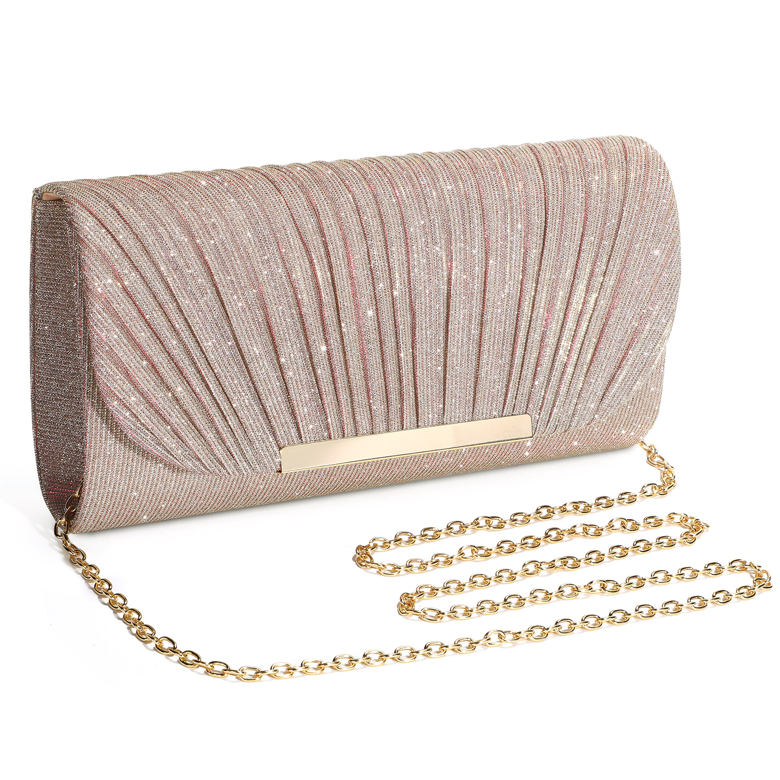 Women Envelope Evening Clutch Bag Lady Bridal Weddings Party Prom Chain Handbag