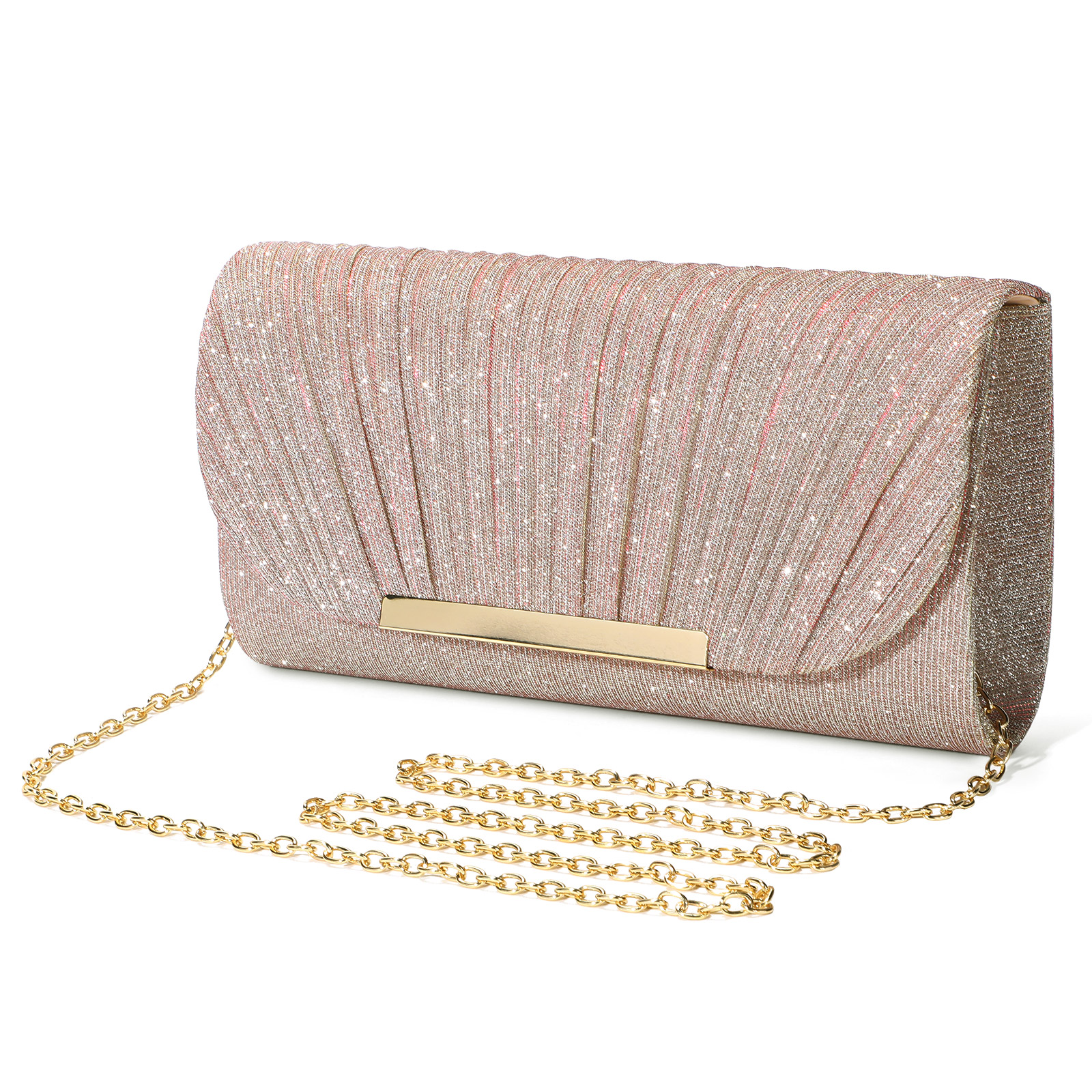 Women's Evening Bag Clutch Elegant Bridal Bag Wedding Handbag Small Shoulder Bag - Picture 38 of 39