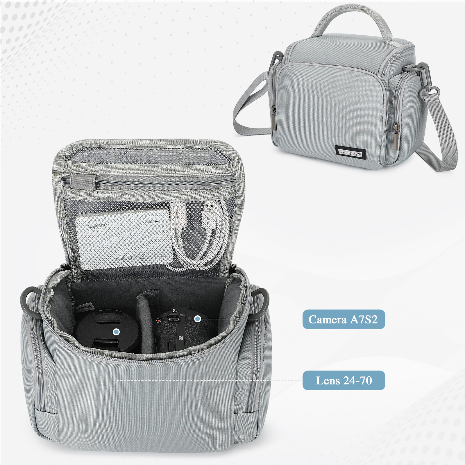 Camera Bag Case DSLR SLR Single Shoulder Bag for Canon Nikon Sony Panasonic US - Picture 46 of 53