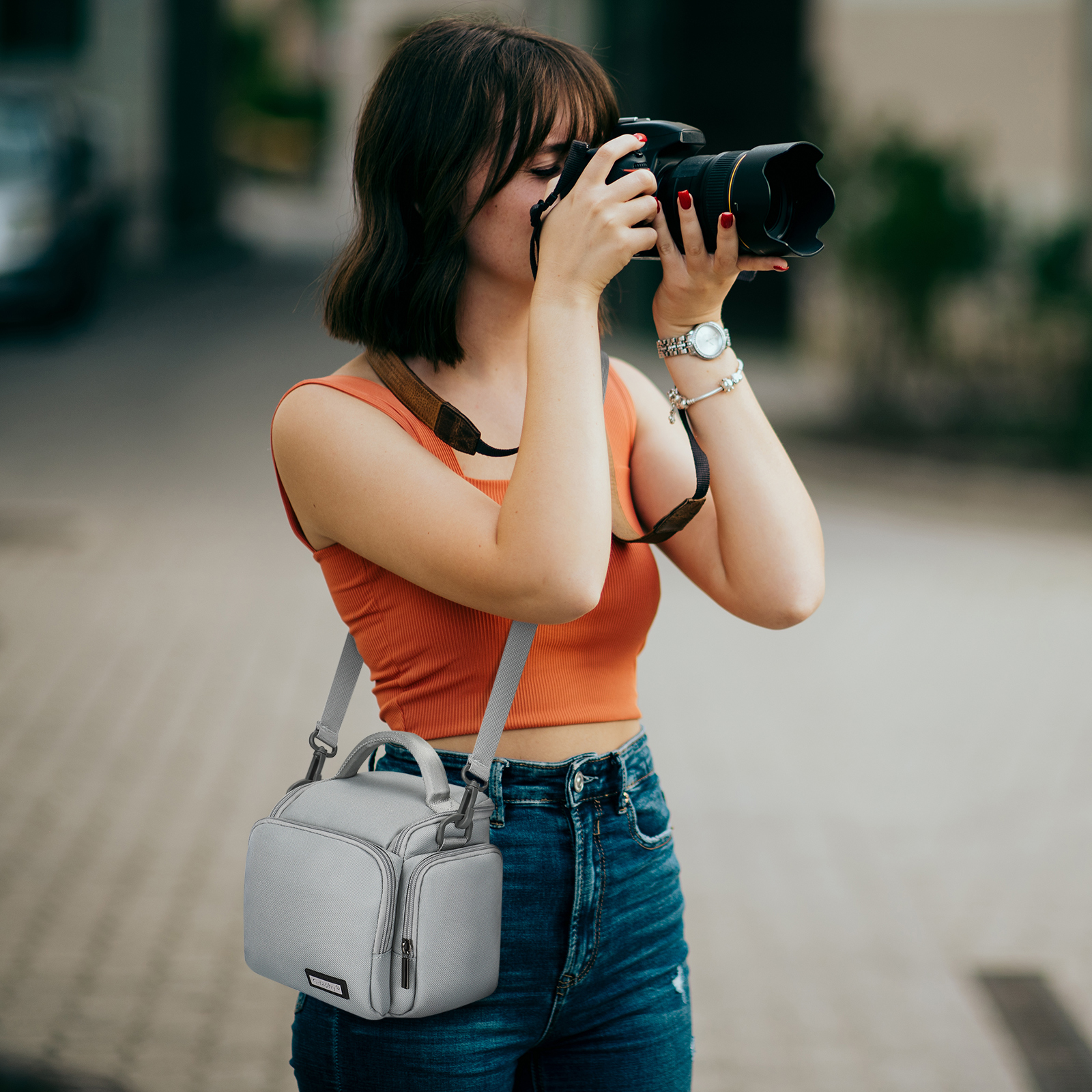 Camera Bag Case DSLR SLR Single Shoulder Bag for Canon Nikon Sony Panasonic US - Picture 52 of 53