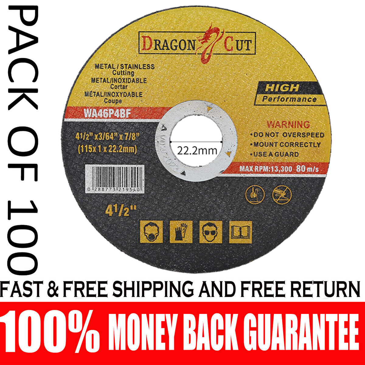 20/50pcs Ultra Thin Metal Cutting Discs Steel Grinding For 115mm Angle Grinder
