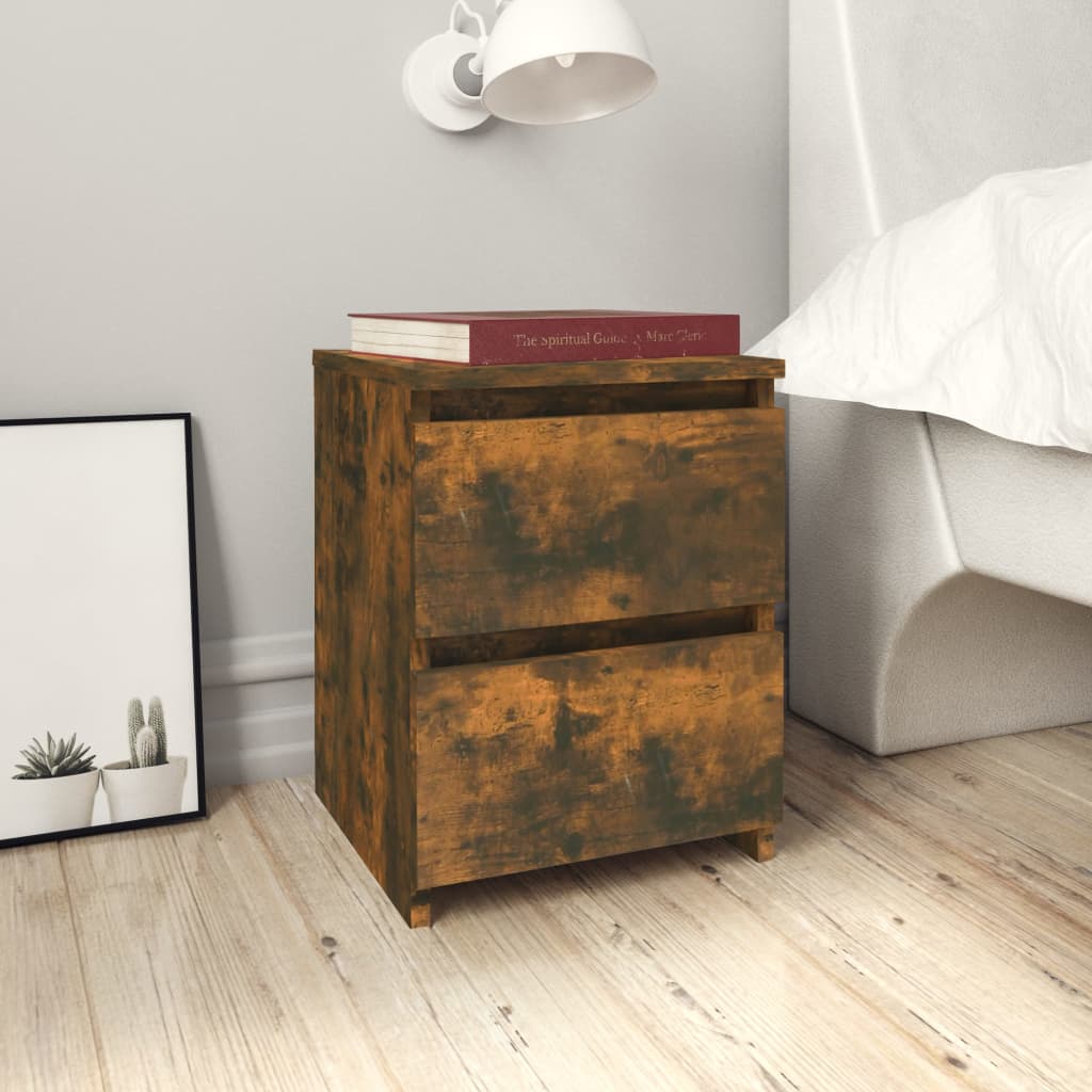 1/2er Holzwerkstoff Nachttisch Hochglanz Nachtschrank Schrank mit 2 Schubladen - Bild 43 von 61