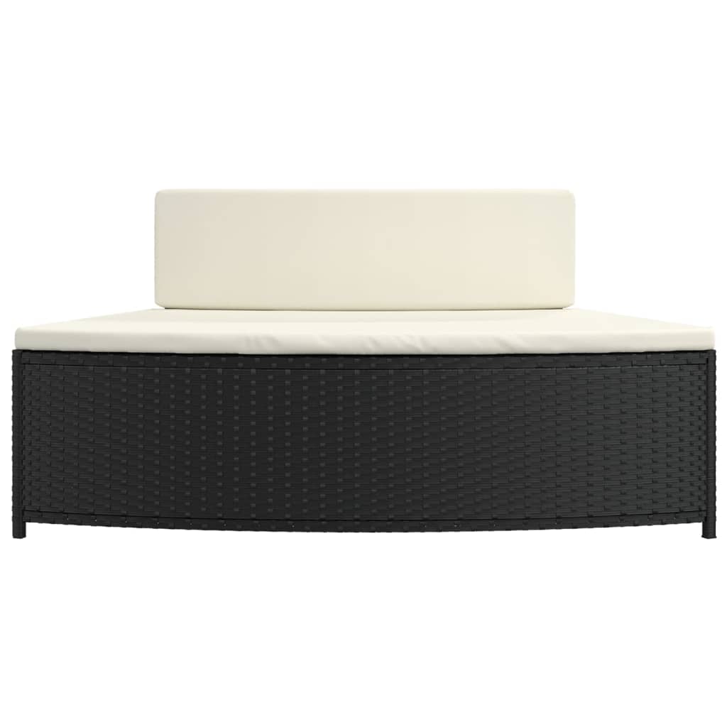 Whirlpool-Stufen Umrandung Spa Massivholz Akazie und Poly Rattan Poolumrandung - Bild 16 von 84