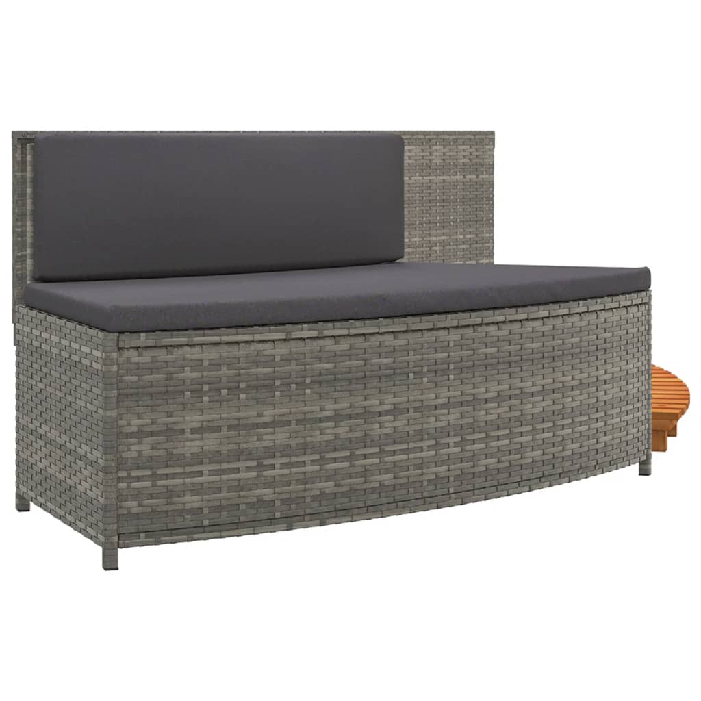 Whirlpool-Stufen Umrandung Spa Massivholz Akazie und Poly Rattan Poolumrandung - Bild 73 von 84