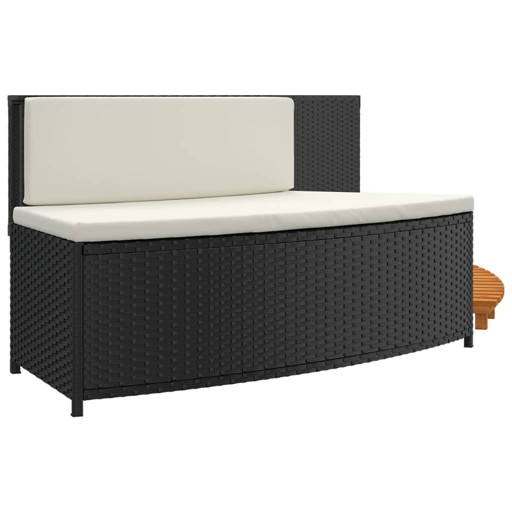 Whirlpool-Stufen Umrandung Spa Massivholz Akazie und Poly Rattan Poolumrandung - Bild 37 von 84