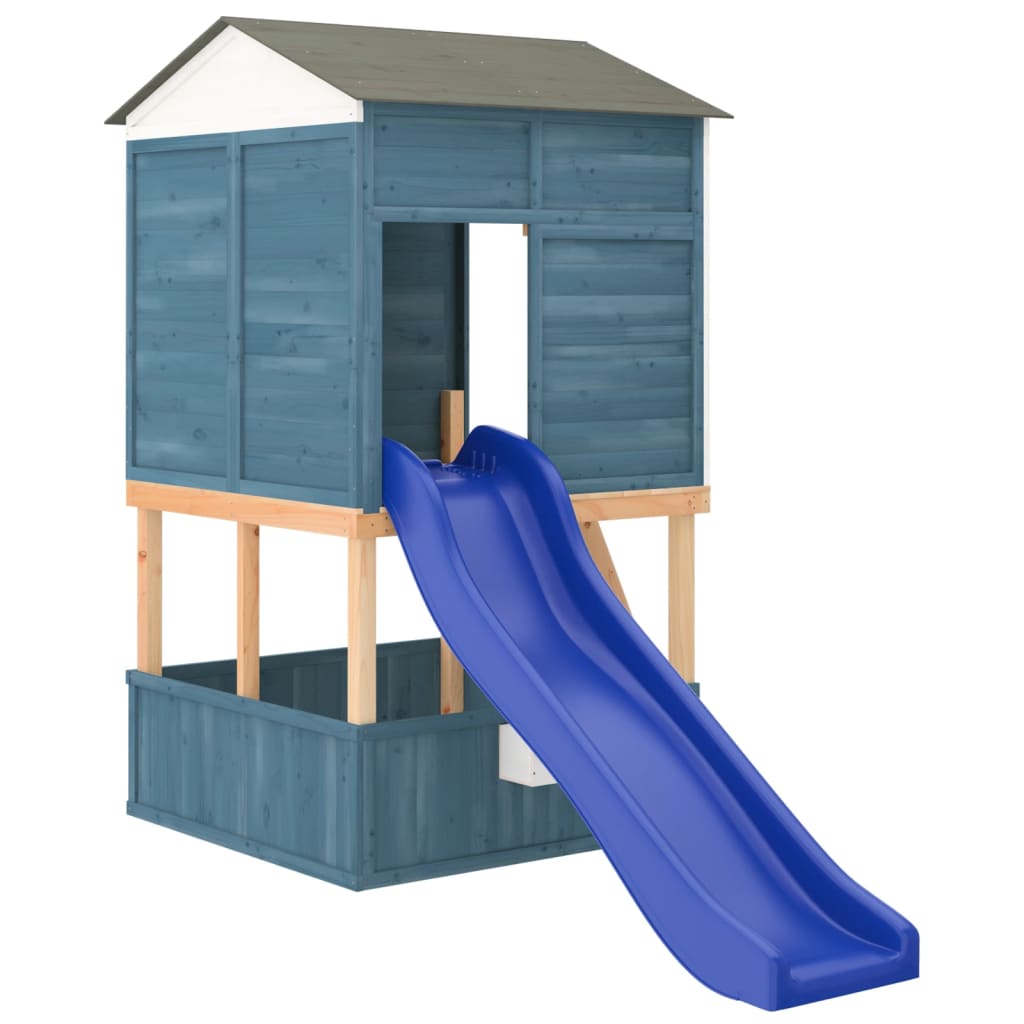 Kinder Spielturm Garten Stelzenhaus Kletterturm Spielhaus Massivholz Tanne - Bild 18 von 21