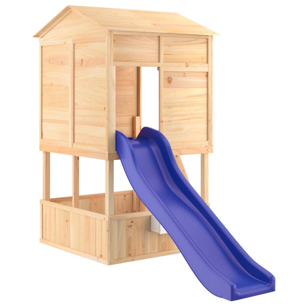 Kinder Spielturm Garten Stelzenhaus Kletterturm Spielhaus Massivholz Tanne - Bild 6 von 21