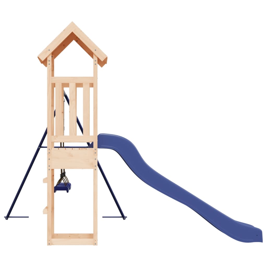 Spielturm Rutsche Schaukel Leiter Spielhaus Kletterturm Klettergerüst Massivholz - Bild 15 von 32