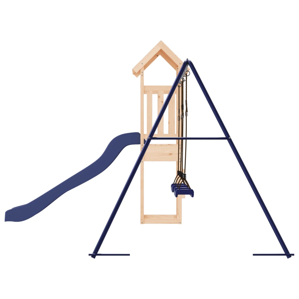 Spielturm Rutsche Schaukel Leiter Spielhaus Kletterturm Klettergerüst Massivholz - Bild 16 von 32