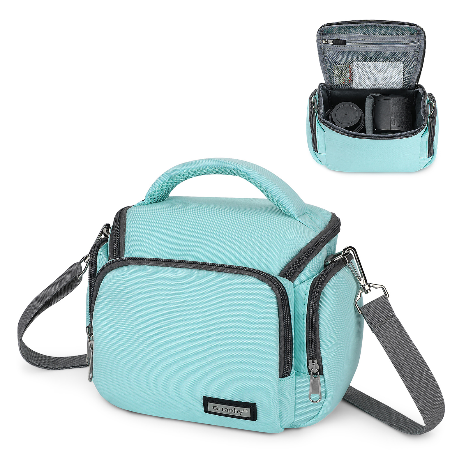 Camera Shoulder Bag Crossbody Padded Waterproof Case for SLR DSLR EOS Sony Canon - Picture 21 of 21