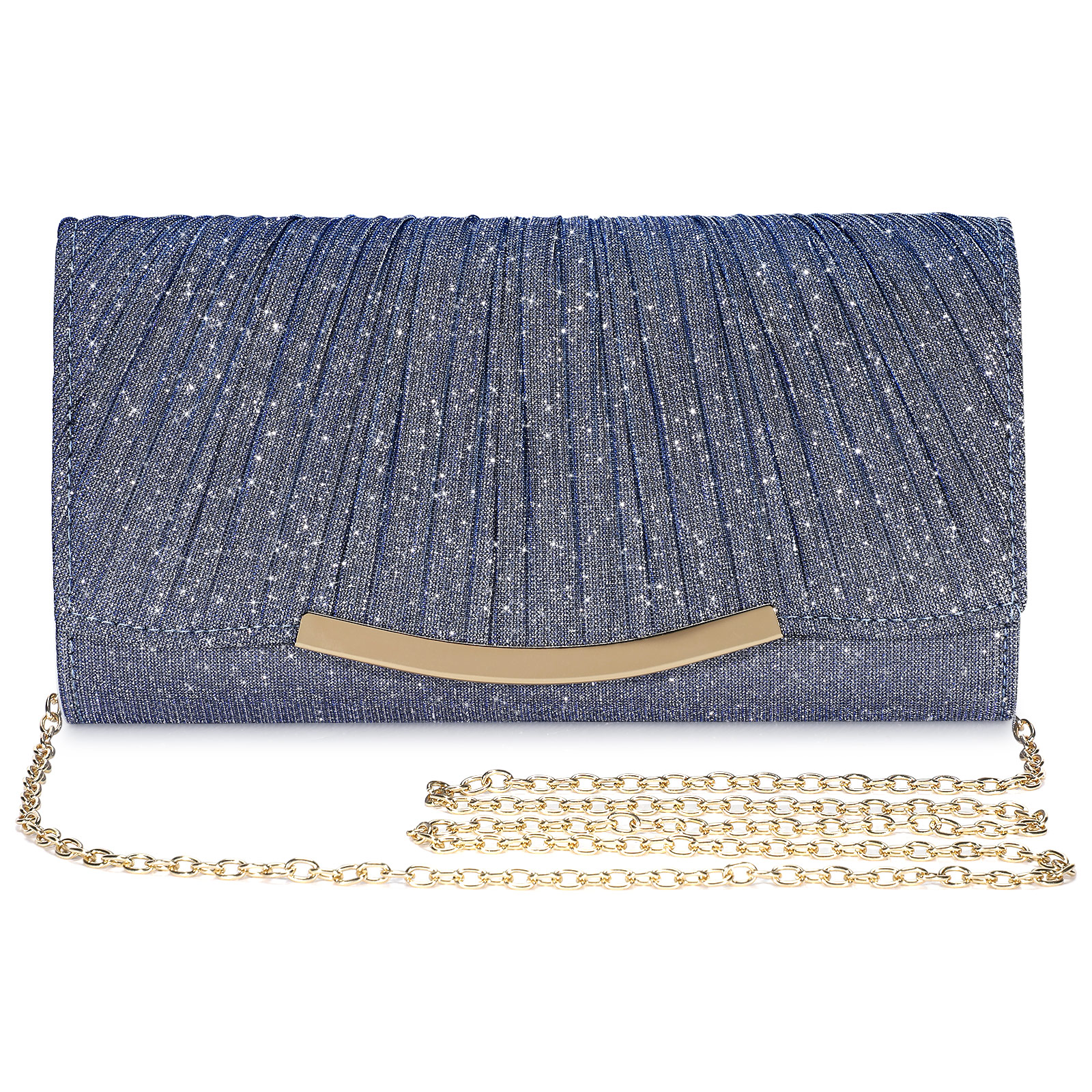 Women Envelope Evening Clutch Bag Designer Glitter Prom Wedding Party Handbag