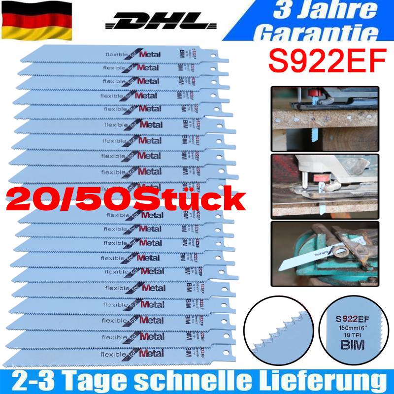 1020 Stück BiMetall Metall Säbelsägeblatt S922EF für Bosch Dewalt Sägeblätter