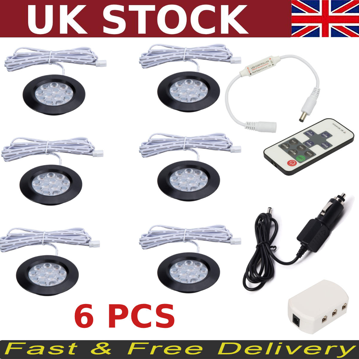 6X Ultra Slim Recessed LEDs Flat Panel Ceiling Spot Lights Downlights Spotlights