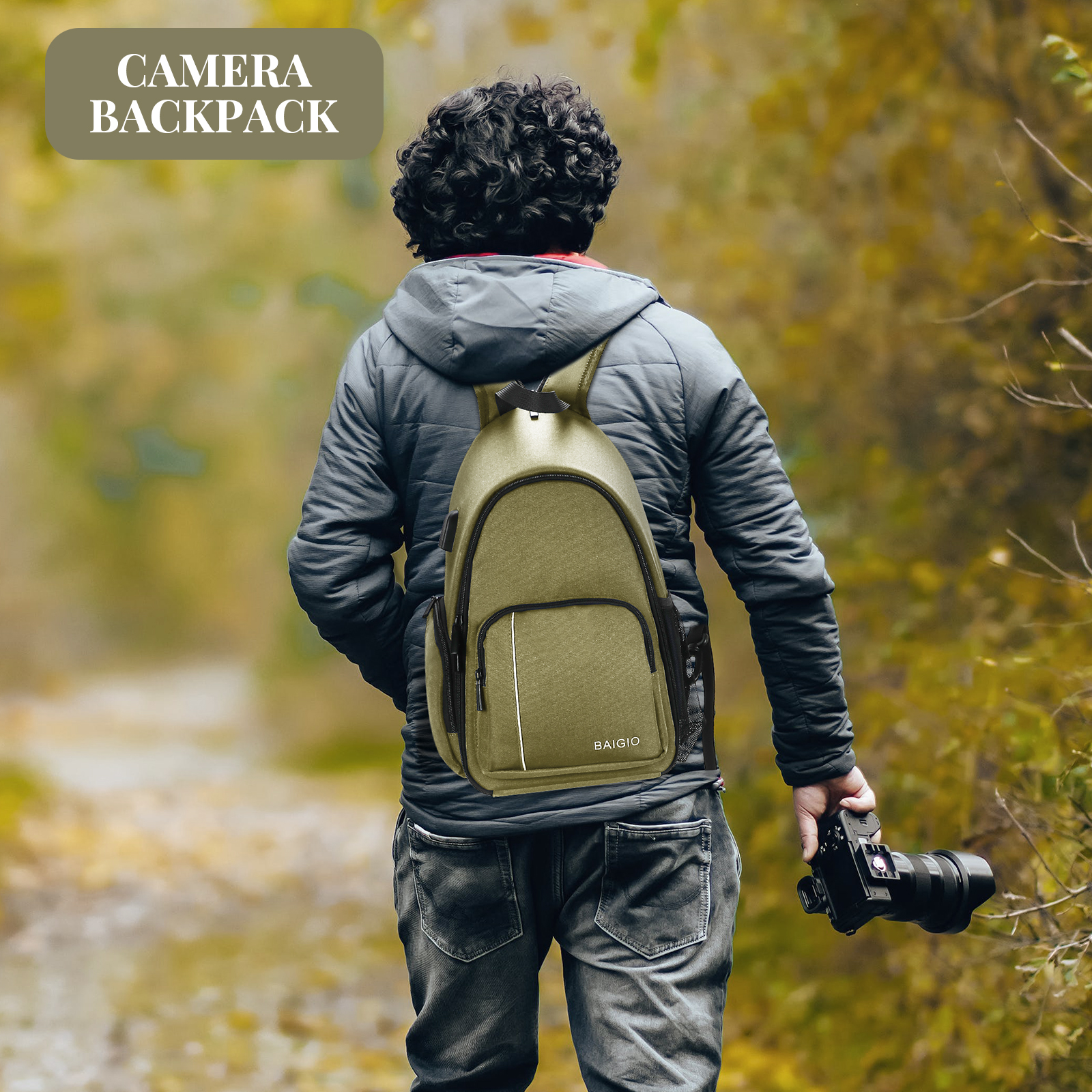 Kamera Sling Rucksack Wasserdicht Kamerarucksack für DSLR SLR Canon Nikon Kamera