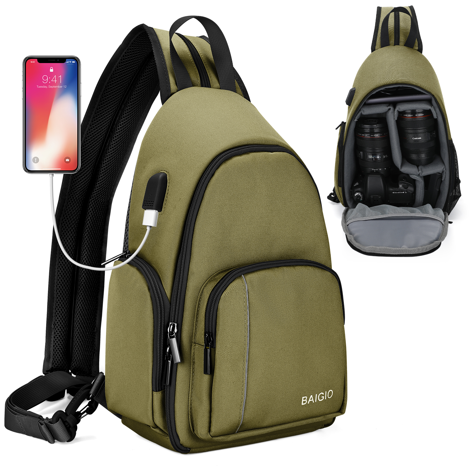 Kamera Sling Rucksack Kameratasche wasserdicht für DSLR SLR Kamera Umhängetasche