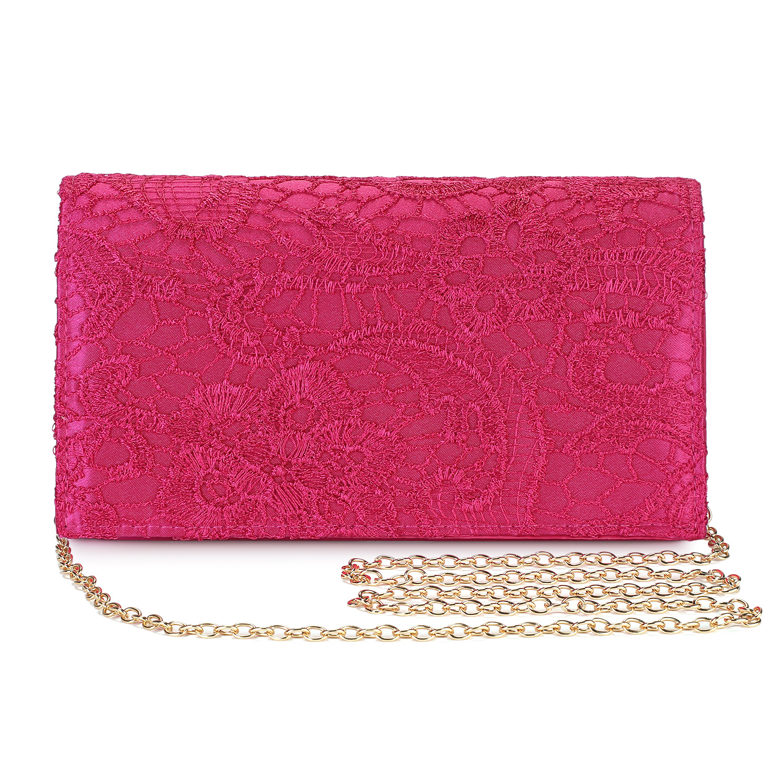 Vintage Women Envelope Evening Bag Clutch Floral Bridal Wedding Party Handbag - Picture 28 of 28