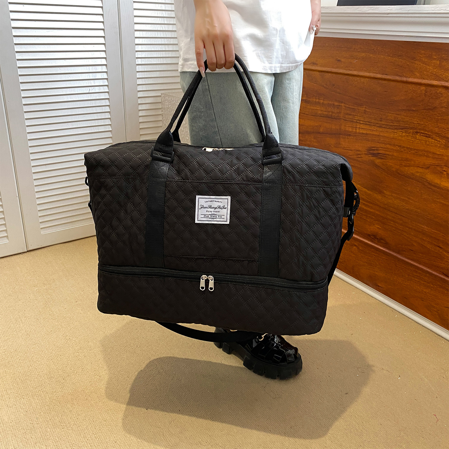 Women's Mini Gym Tote Bag - Small Duffle With Wet Compartment, 28x20x13cm Waterproof Workout Bag