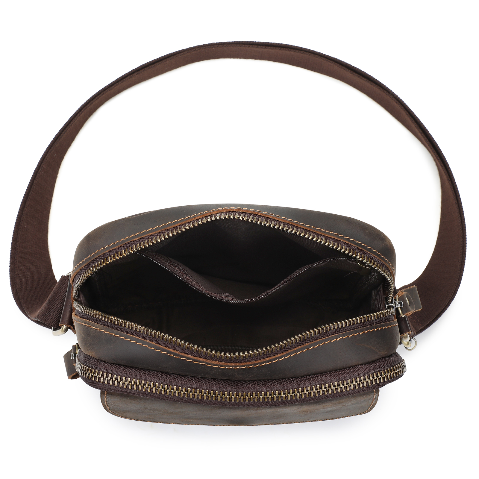 Vintage Men Messenger Shoulder Bag Genuine Leather Business Travel Handbag New - Picture 24 of 37