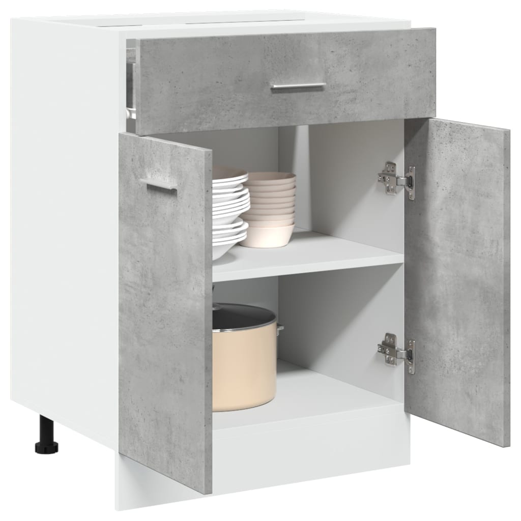 Betongrau Küchenschrank Hängeschrank Küchenzeile Küche Unterschrank Einbauküche - Bild 63 von 323