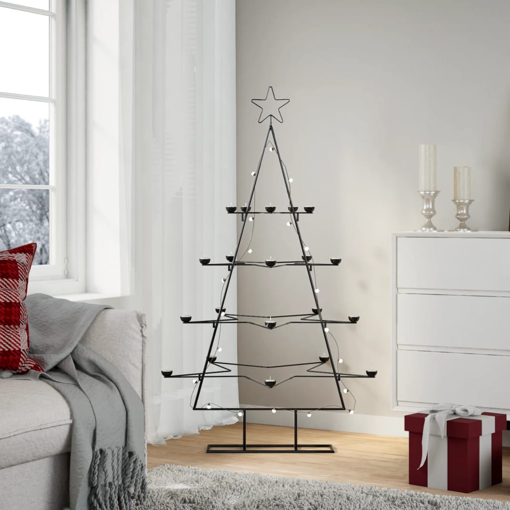 Metall-Weihnachtsbaum für Dekorationen Christbaum Tannenbaum DIY Deko Schwarz - Bild 25 von 32