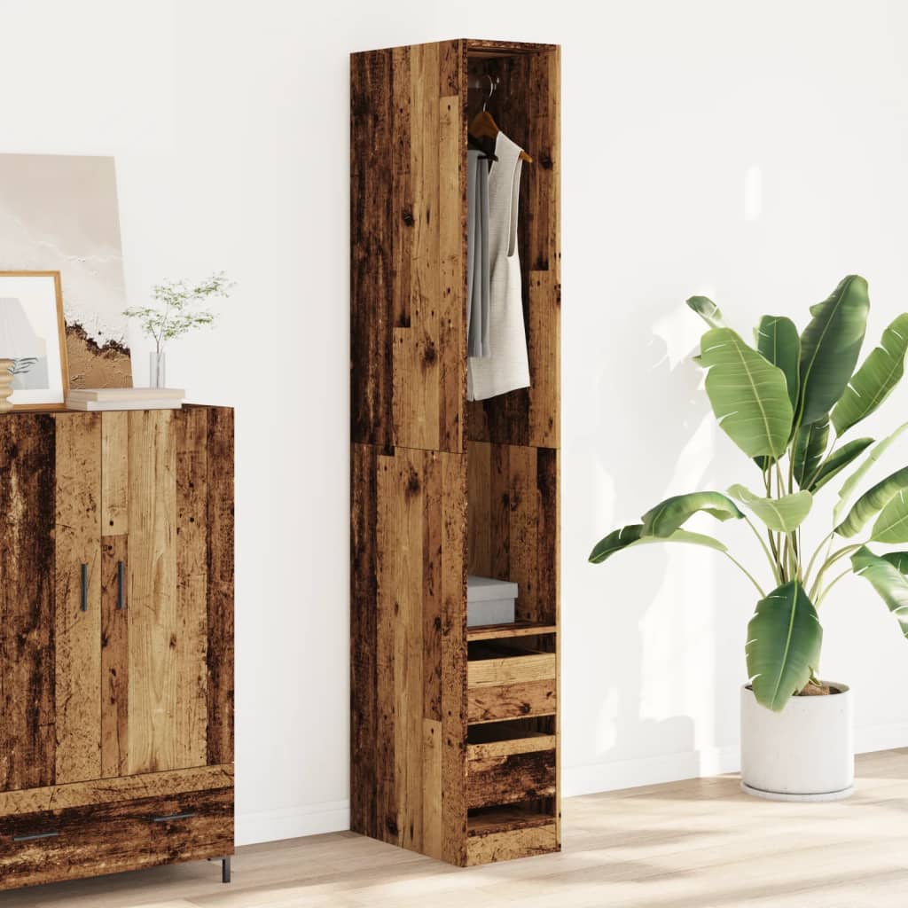 Kleiderschrank mit 2 Schubladen Offen Garderoben Schrank (30-100)x80x200cm - Bild 86 von 103