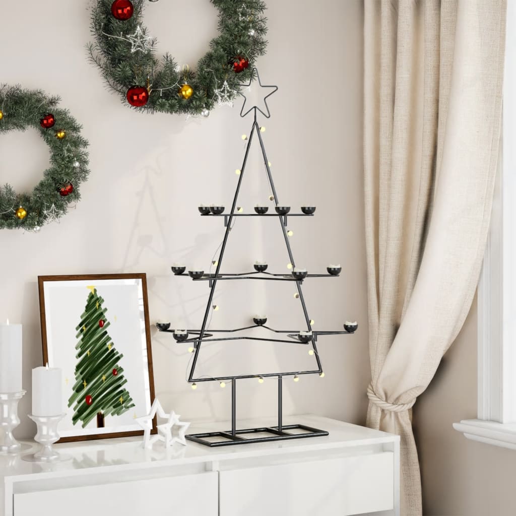 Metall-Weihnachtsbaum für Dekorationen Christbaum Tannenbaum DIY Deko Schwarz - Bild 17 von 32