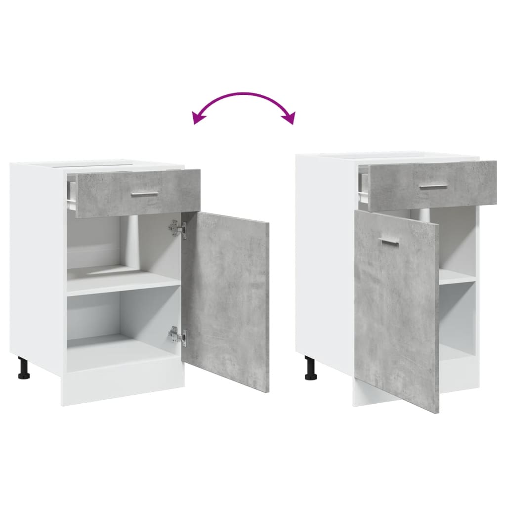 Betongrau Küchenschrank Hängeschrank Küchenzeile Küche Unterschrank Einbauküche - Bild 58 von 323