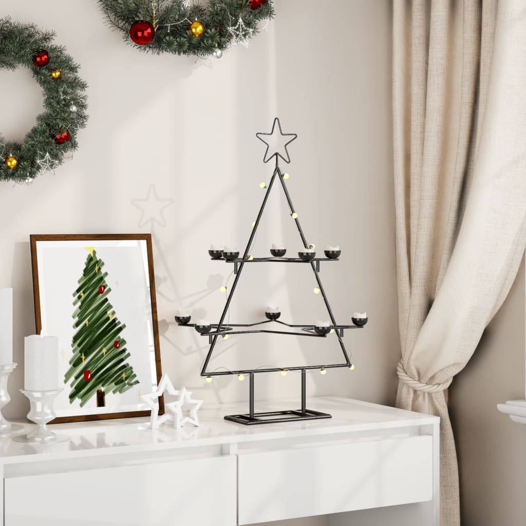 Metall-Weihnachtsbaum für Dekorationen Christbaum Tannenbaum DIY Deko Schwarz - Bild 11 von 32
