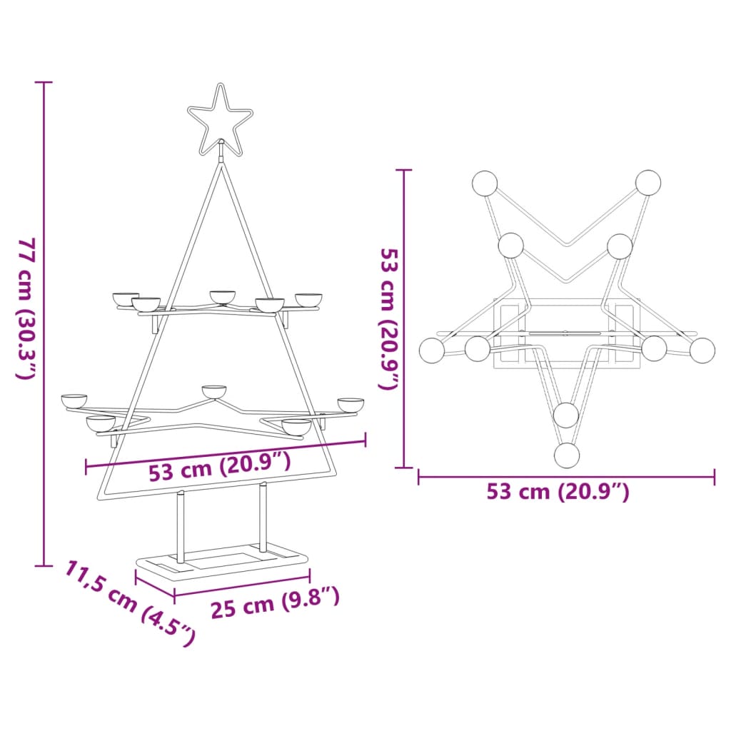 Metall-Weihnachtsbaum für Dekorationen Christbaum Tannenbaum DIY Deko Schwarz - Bild 16 von 32