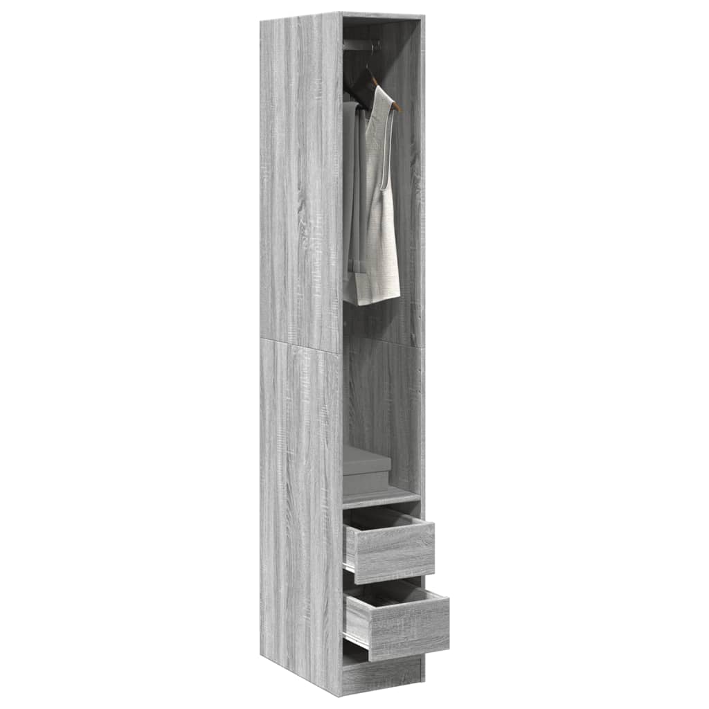 Kleiderschrank mit 2 Schubladen Offen Garderoben Schrank (30-100)x80x200cm - Bild 61 von 103