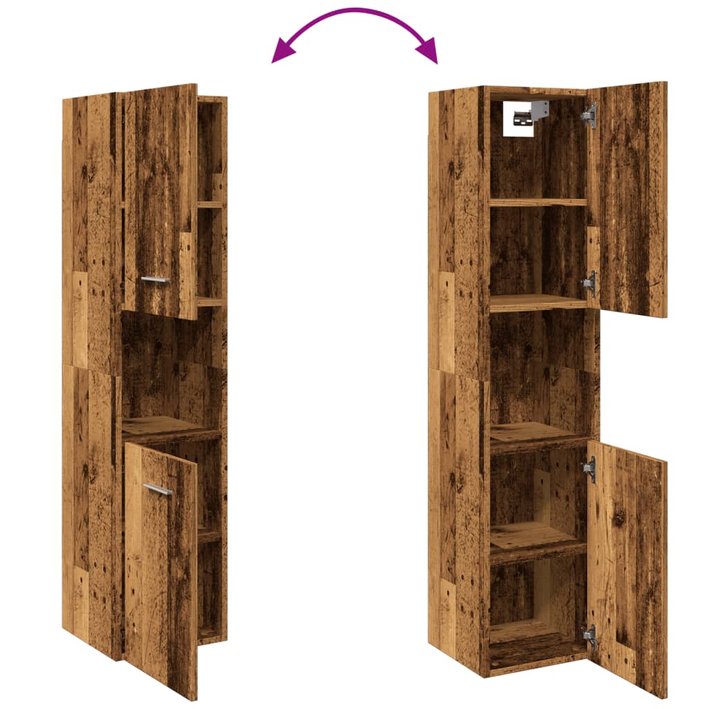 Badschrank Wandschrank Hochschrank Badezimmerschrank Hängeschrank 30x30x130cm - Bild 129 von 153