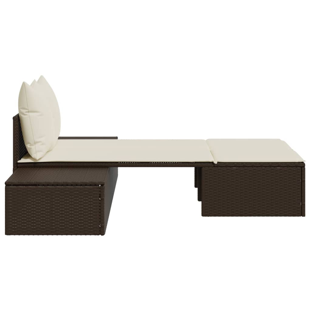 Doppel-Sonnenliege mit Auflagen Gartenliege Liegestuhl Loungeliege Poly Rattan - Bild 27 von 72