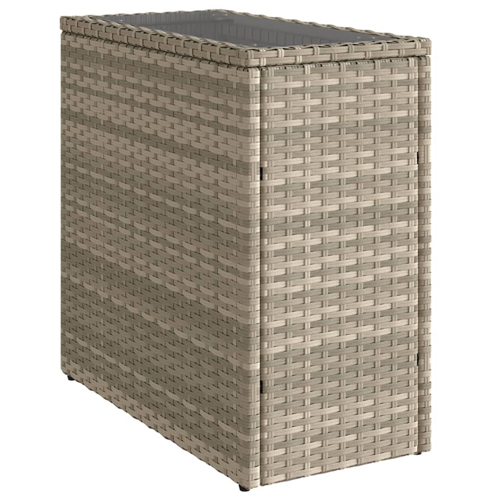 Gartentisch Beistelltisch Couchtisch Couchtisch mit Holz/Glasplatte Poly Rattan - Bild 52 von 65