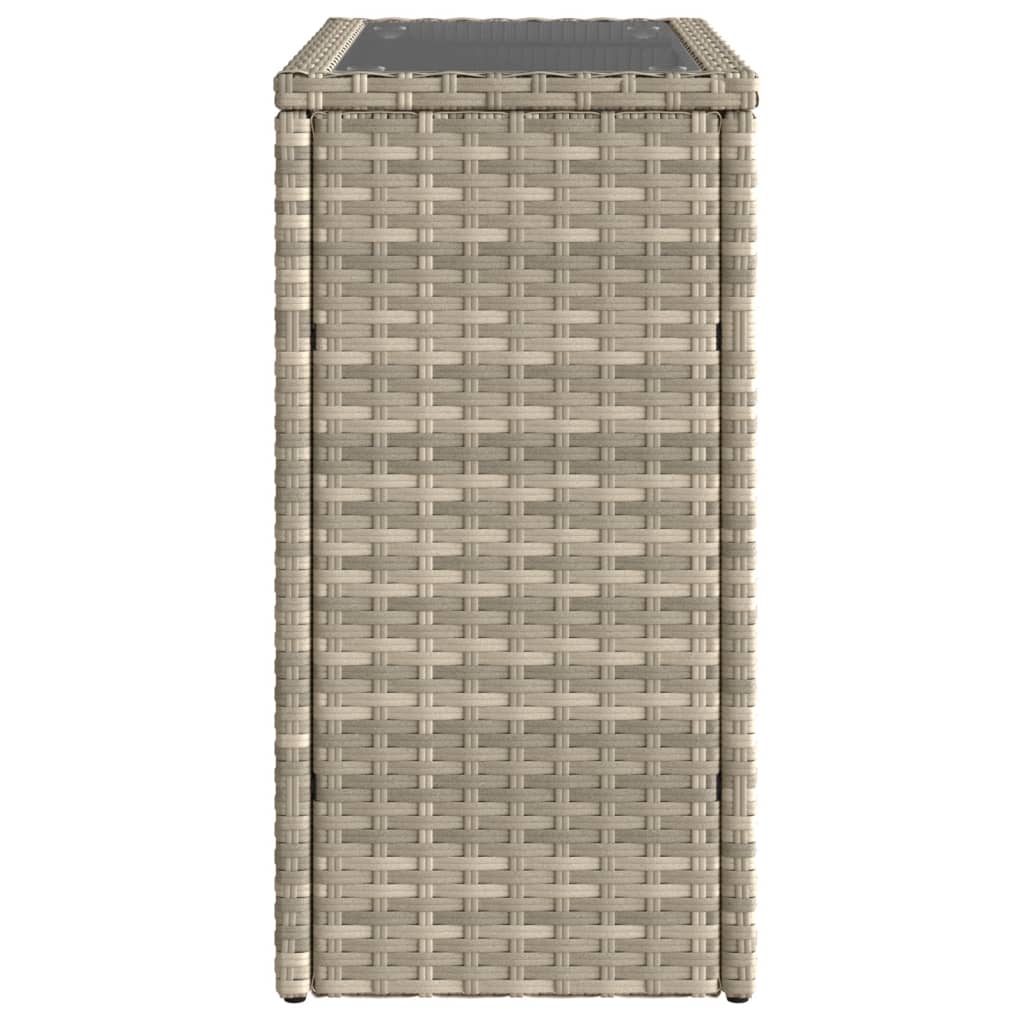 Gartentisch Beistelltisch Couchtisch Couchtisch mit Holz/Glasplatte Poly Rattan - Bild 50 von 65