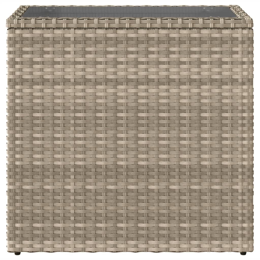 Gartentisch Beistelltisch Couchtisch Couchtisch mit Holz/Glasplatte Poly Rattan - Bild 51 von 65