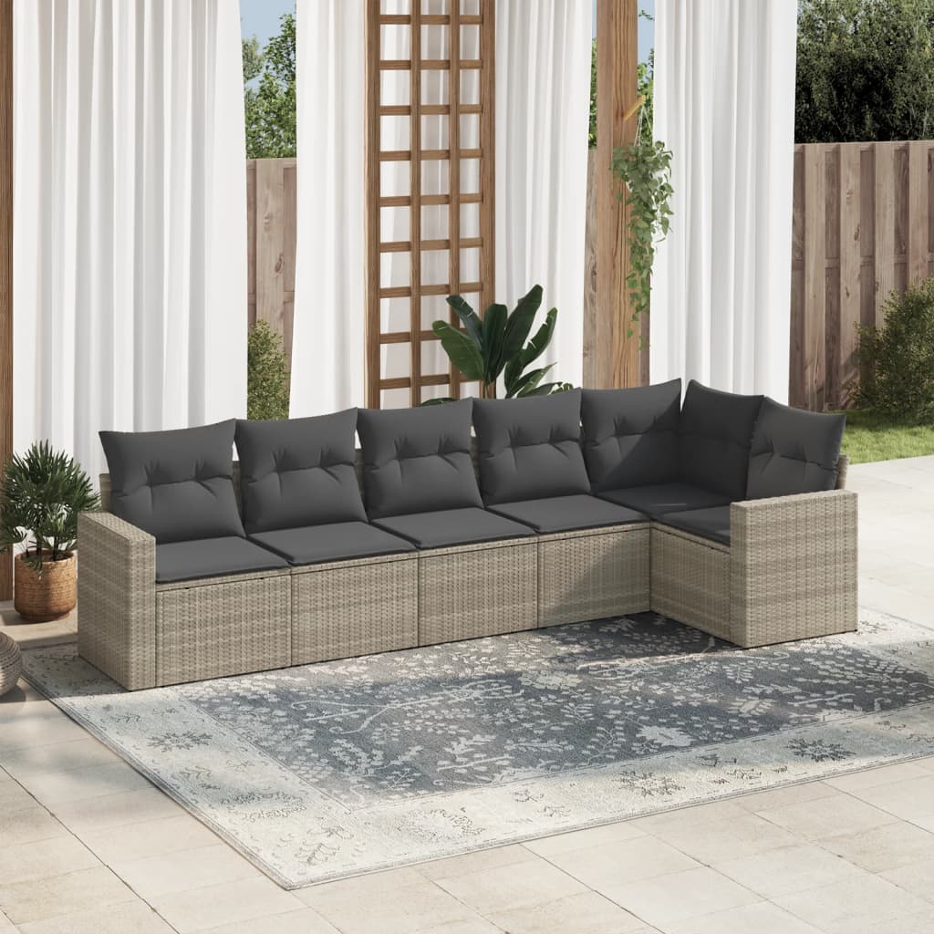 Garten-Sofagarnitur Essgruppe Gartengarnitur Sitzgruppe mit Kissen Poly Rattan - Bild 22 von 30