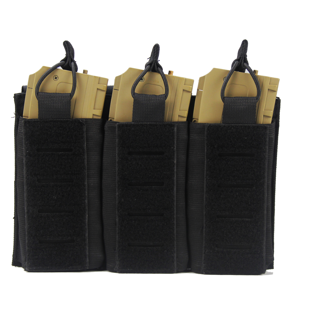 Tactical MOLLE Triple Magazine Pouches Triple Shooting Mag Pouch Triple Mag Bag-image