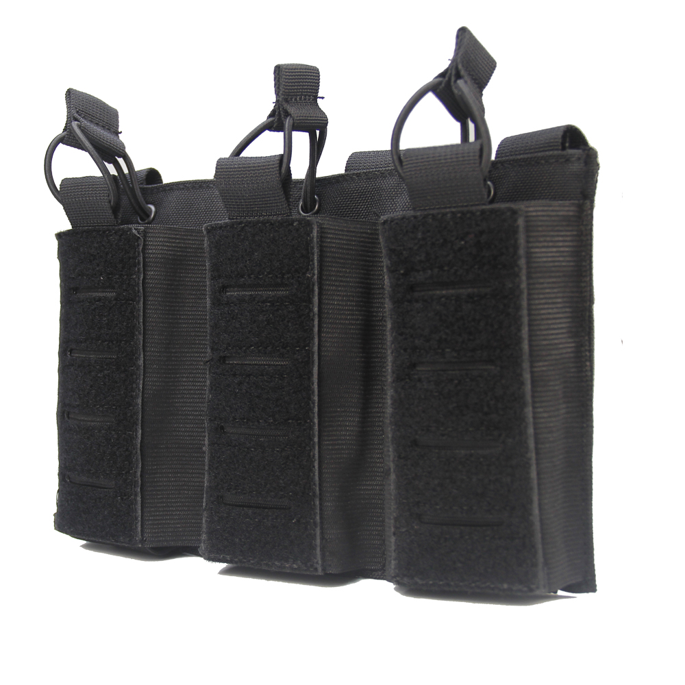 Tactical MOLLE Triple Magazine Pouches Triple Shooting Mag Pouch Triple Mag Bag-image