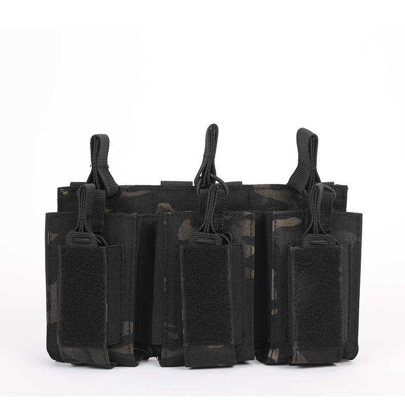 Tactical Molle Open Top Magazine Pouch Triple Mag Holder for 5.56/.223 Magazines-image