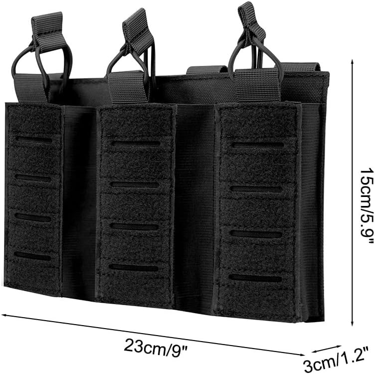 Tactical MOLLE Triple Magazine Pouches Triple Shooting Mag Pouch Triple Mag Bag-image