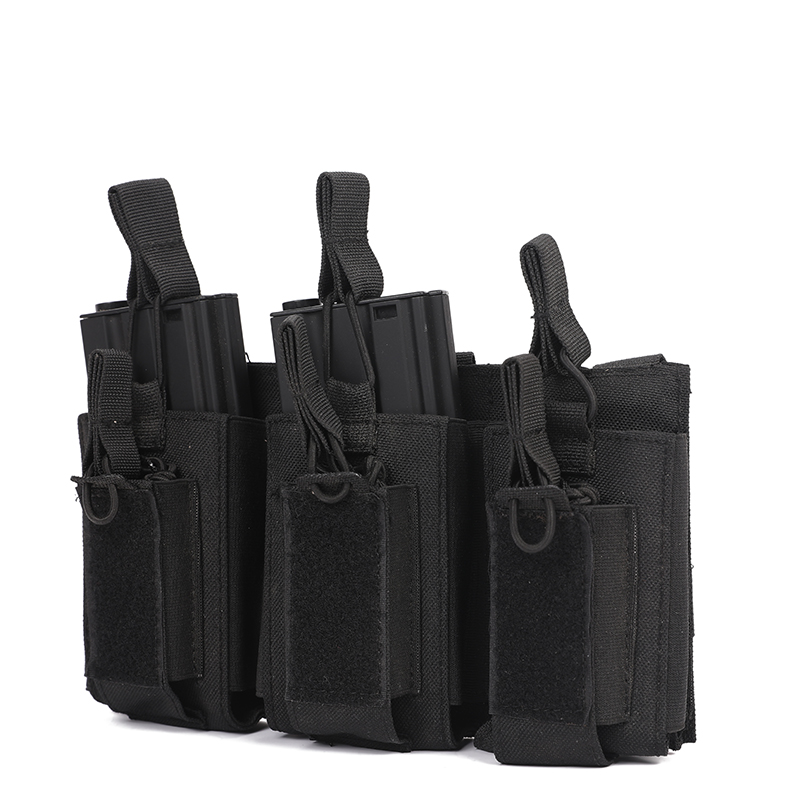 Tactical MOLLE Triple Magazine Pouches Triple Shooting Mag Pouch Triple Mag Bag-image