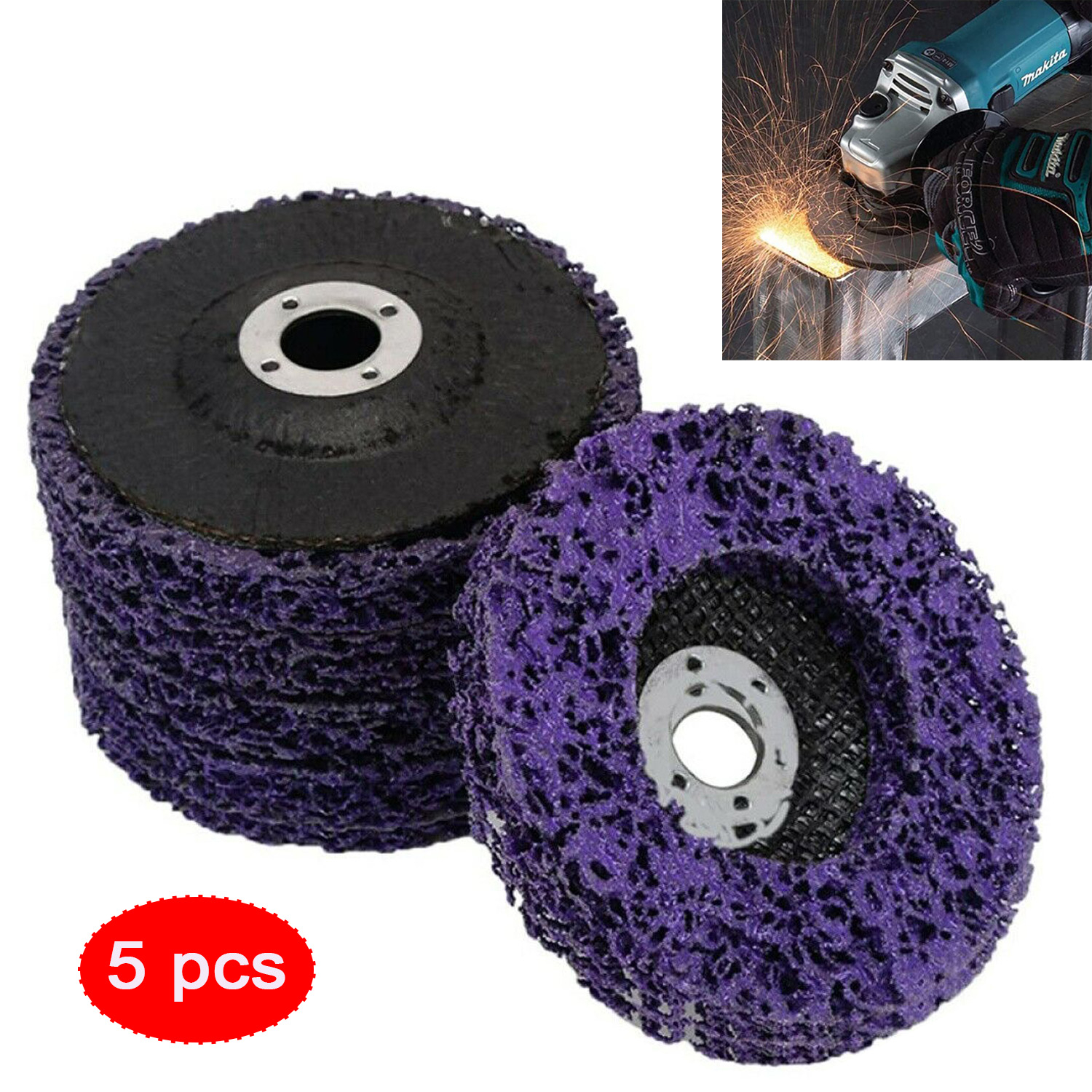 125mm Cleaning Strip Disc Rust Paint Welding Spatter Removal For Angle Grinder